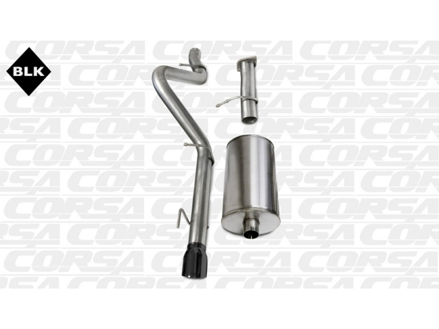 CORSA SPORT 3.0" Single Rear Exit Cat-Back Exhaust w/ Single 4.0" Black Tip (2006-2008 Trailblazer SS)