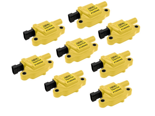 ACCEL SUPERCOIL Ignition Coils, Yellow (GM LS2, LS7 & LS3) - Click Image to Close
