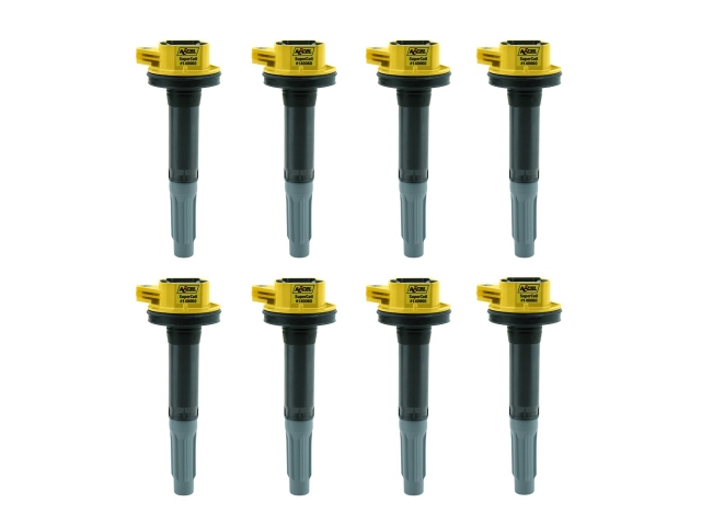 ACCEL SUPERCOIL Ignition Coils, Yellow (FORD 5.0L COYOTE) - Click Image to Close