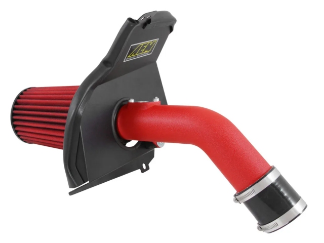 AEM Cold Air Intake System [DRYFLOW], Wrinkle Red (2015-2017 Subaru WRX STi)