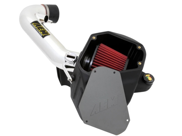 AEM Cold Air Intake System [DRYFLOW], Polished (2011-2014 Ford Mustang GT) - Click Image to Close