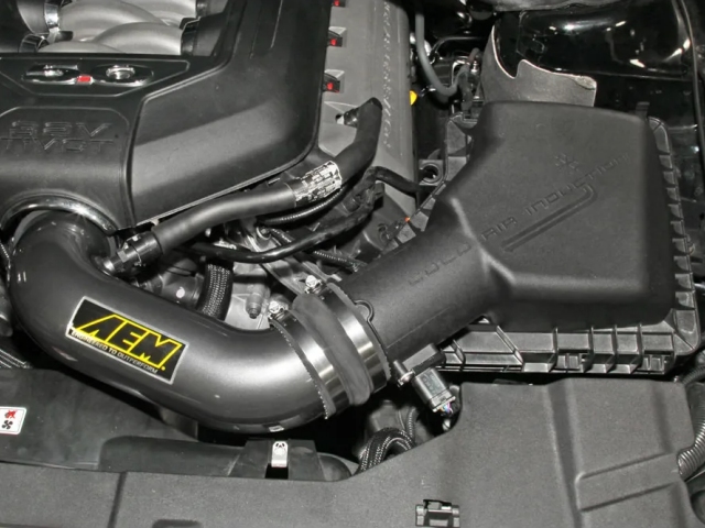 AEM Cold Air Intake System [DRYFLOW], Gunmetal Gray (2011-2014 Ford Mustang GT)