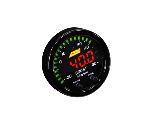 AEM X-SERIES Boost Pressure Gauge Kit (-30in/Hg Vacuum/0-60 PSI/-1-4 BAR)