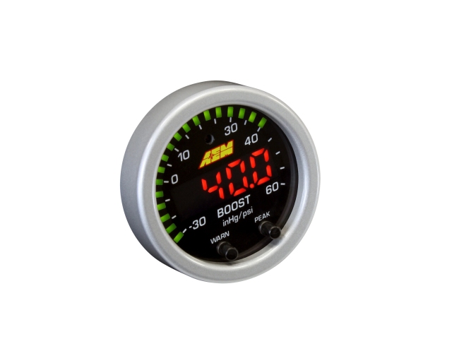 AEM X-SERIES Boost Pressure Gauge Kit (-30in/Hg Vacuum/0-60 PSI/-1-4 BAR) - Click Image to Close