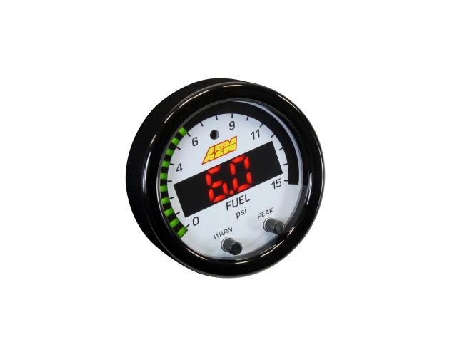 AEM X-SERIES Boost/Fuel Pressure Gauge Kit (0-15 PSI) - Click Image to Close