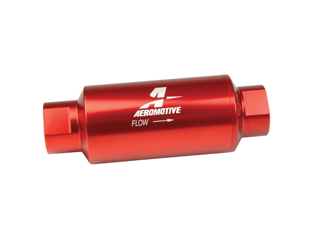 Aeromotive 10 Micron, ORB-10 Red Fuel Filter - Click Image to Close