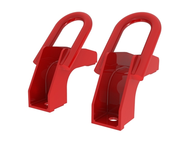 AFE CONTROL Front Tow Hooks, Red (2022 Toyota Tundra)