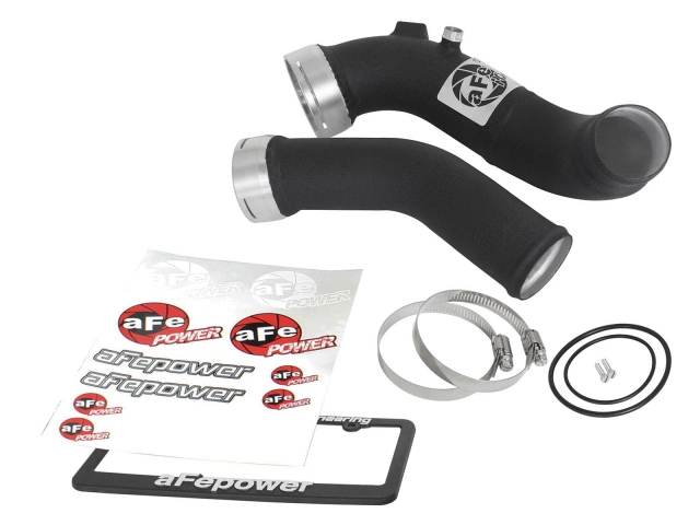 aFe POWER BladeRunner Intercooler Tube w/ Coupling & Clamps, Cold Side, Black (2012-2015 335i) - Click Image to Close
