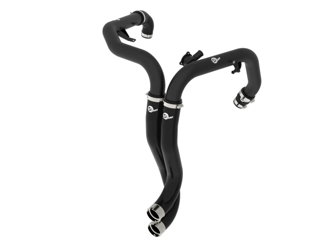 aFe POWER BLADERUNNER Aluminum Hot Charge Pipe, Wrinkle Black (2024-2025 Ford Ranger Raptor & 2022-2025 Bronco Raptor)