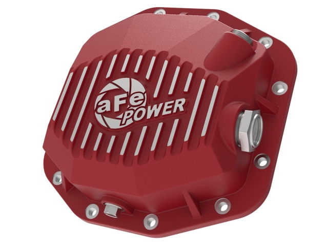 aFe POWER PRO SERIES Differential Cover w/ Machined Fins, Rear, Red (2018 Wrangler JL)
