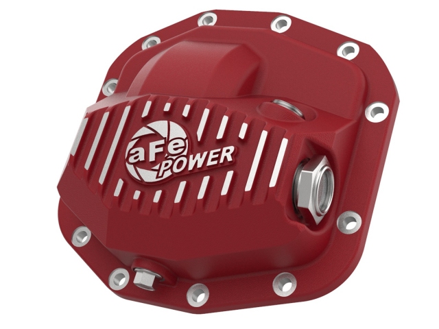 aFe POWER PRO SERIES Differential Cover w/ Machined Fins, Front, Red (2018 Wrangler JL)