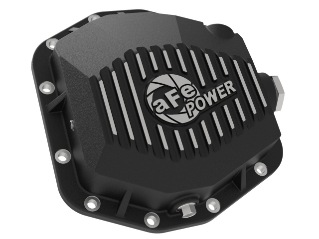 aFe POWER STREET SERIES Rear Differential Cover w/ Machined Fins, Black Powdercoat Finish (2021-2022 Ford Bronco) - Click Image to Close
