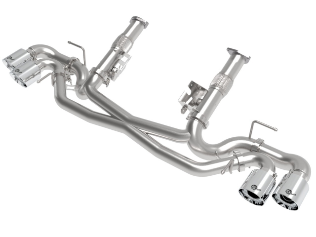 aFe POWER MACH Force XP Cat-Back AFM Exhaust w/ Polished Tips (2020-2021 Corvette Stingray) - Click Image to Close
