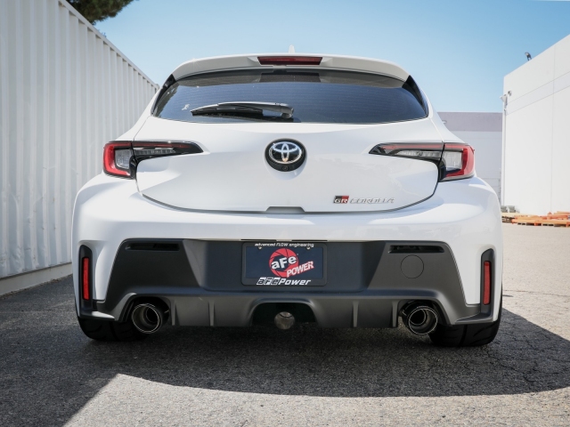 aFe POWER GEMINI IV Cat-Back Exhaust w/ Carbon Fiber Tips (2023-2024 Toyota GR Corolla) - Click Image to Close