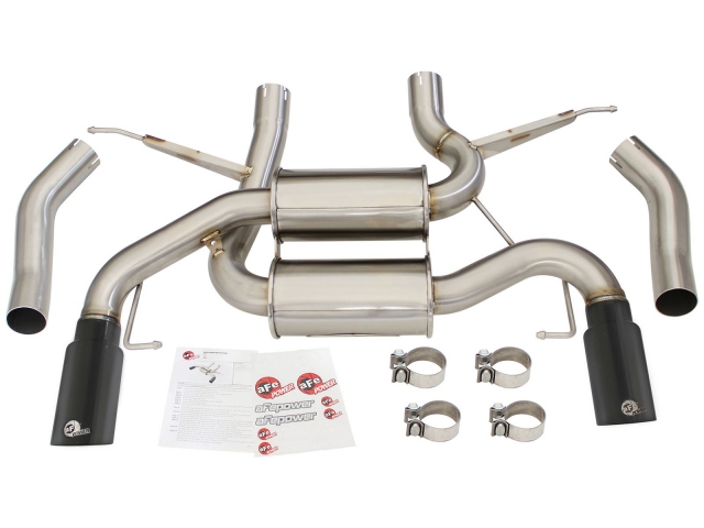 aFe POWER MACH Force XP Axle-Back Exhaust w/ Black Tips (2007-2013 335i) - Click Image to Close
