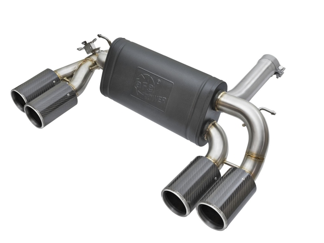 aFe POWER MACH Force XP Axle-Back Exhaust w/ Carbon Fiber Tips (2016-2017 M2) - Click Image to Close
