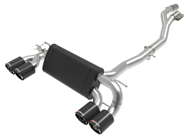 aFe POWER MACH Force XP Axle-Back Exhaust w/ Carbon Fiber Tips , 3"/2-1/2" (2019-2021 BMW M2 Competition) - Click Image to Close