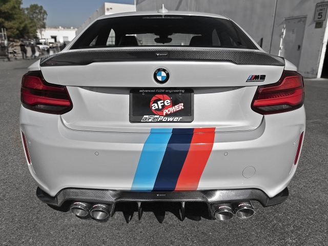aFe POWER MACH Force XP Axle-Back Exhaust w/ Carbon Fiber Tips , 3"/2-1/2" (2019-2021 BMW M2 Competition) - Click Image to Close