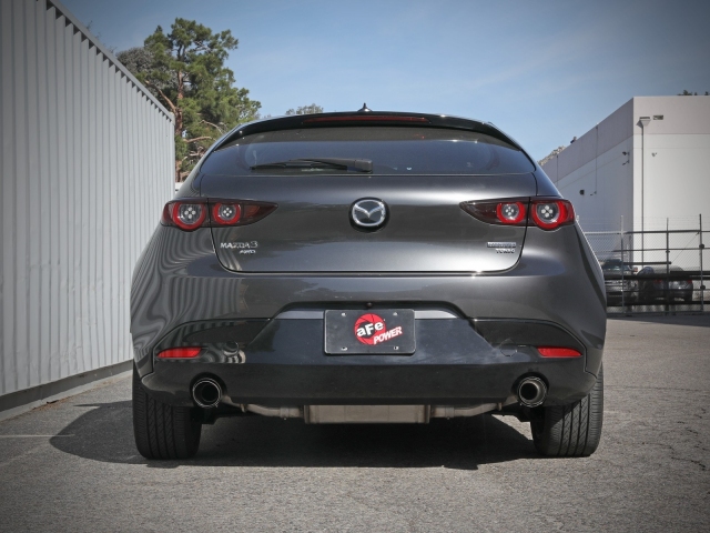 takeda Axle-Back Exhaust w/ Carbon Fiber Tips, 2-1/2" (2021-2023 Mazda3 2.5T AWD) - Click Image to Close