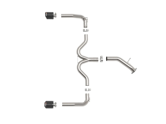 takeda 3" To 2-1/2" Axle-Back Exhaust w/ Carbon Fiber Tips (2019-2021 Kia Forte GT)