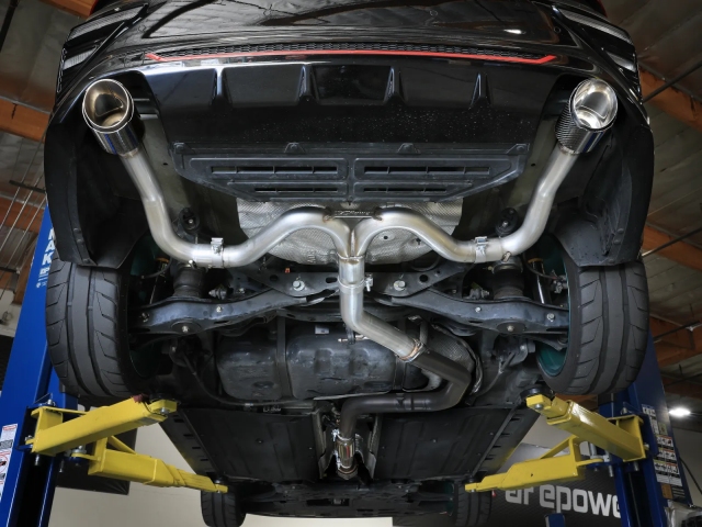 takeda 3" To 2-1/2" Axle-Back Exhaust w/ Carbon Fiber Tips (2019-2021 Kia Forte GT)