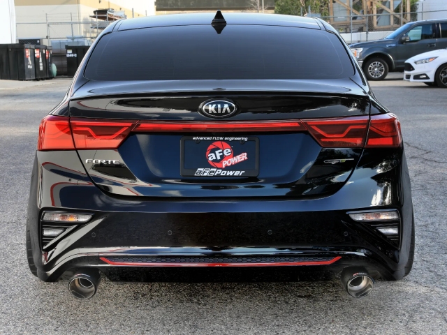 takeda 3" To 2-1/2" Axle-Back Exhaust w/ Carbon Fiber Tips (2019-2021 Kia Forte GT)