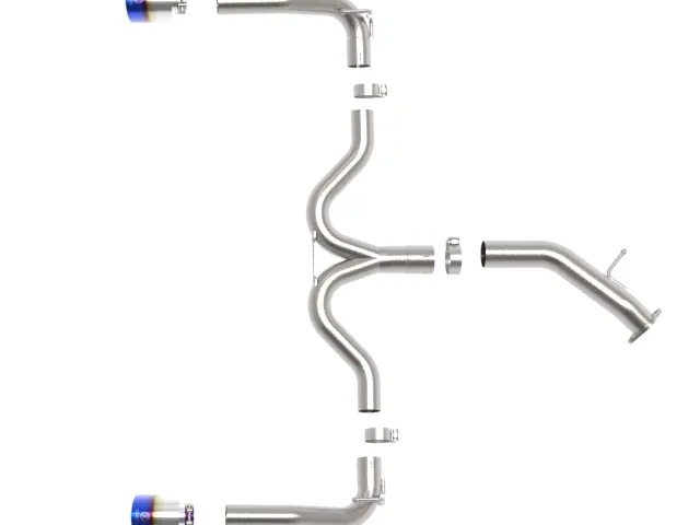takeda 3" To 2-1/2" Axle-Back Exhaust w/ Blue Flame Tips (2019-2021 Kia Forte GT)