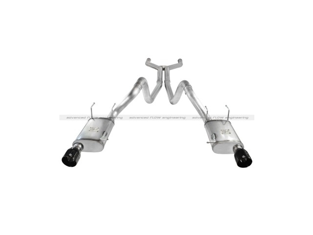 aFe POWER MACH Force XP Cat-Back Exhaust w/ Black Tips, 3" (2011-2014 Mustang GT)