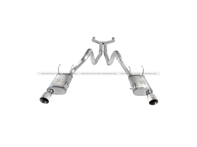 aFe POWER MACH Force XP Cat-Back Exhaust w/ Polished Tips, 3" (2011-2014 Mustang GT) - Click Image to Close
