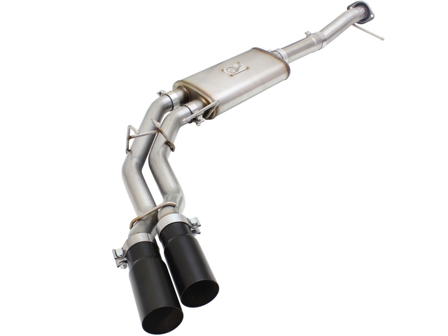 aFe POWER REBEL SERIES Cat-Back Exhaust w/ Black Tips (2011-2014 F-150 3.5L EcoBoost) - Click Image to Close