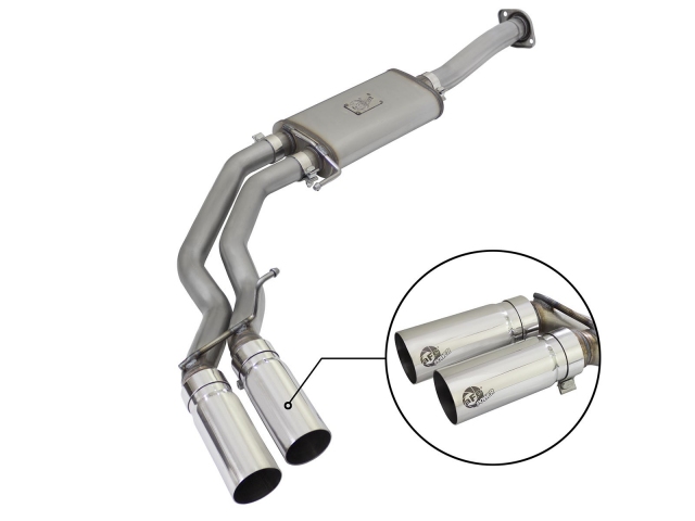 aFe POWER REBEL SERIES Cat-Back Exhaust w/ Polished Tips (2015-2016 F-150 2.7L & 3.5L EcoBoost & 5.0L COYOTE)