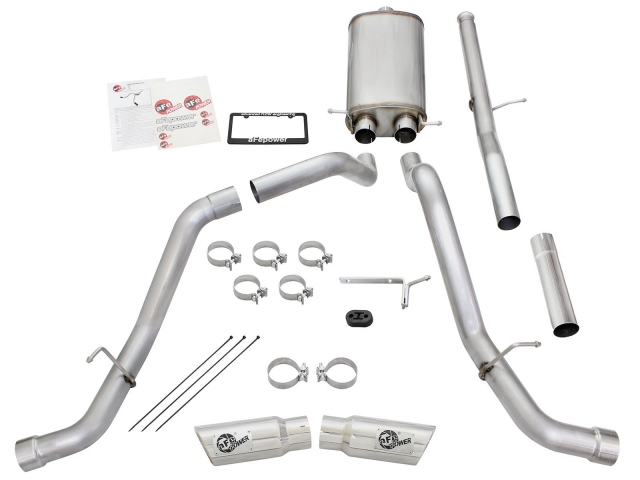 aFe POWER MACH Force XP Cat-Back Exhaust w/ Polished Tips (2014-2016 Silverado & Sierra 1500 4.3L V6, 4.8L & 5.3L V8)