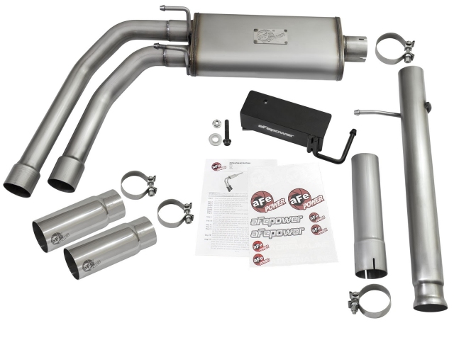 aFe POWER REBEL SERIES Cat-Back Exhaust w/ Polished Tips (2009-2016 Silverado & Sierra 1500 4.3L V6, 4.8L & 5.3L V8)