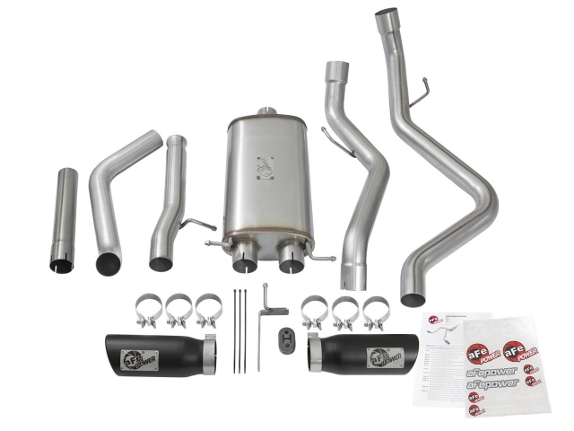 aFe POWER MACH Force XP Cat-Back Exhaust w/ Black Tips (2009-2016 Silverado & Sierra 1500 4.3L V6, 4.8L & 5.3L V8) - Click Image to Close