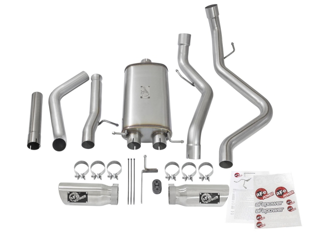 aFe POWER MACH Force XP Cat-Back Exhaust w/ Polished Tips (2009-2016 Silverado & Sierra 1500 4.3L V6, 4.8L & 5.3L V8)