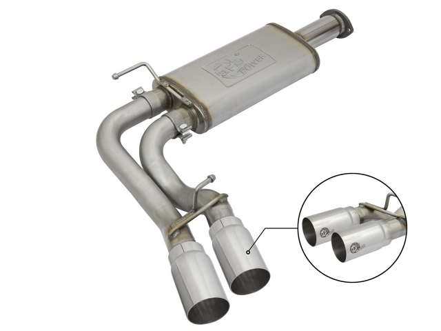 aFe POWER REBEL SERIES Cat-Back Exhaust w/ Polished Tips (2016 Tacoma 3.5L V6) - Click Image to Close