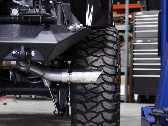 aFe POWER MACH Force XP Cat-Back Exhaust w/ Polished Tip (2012-2016 Wrangler JKU) - Click Image to Close