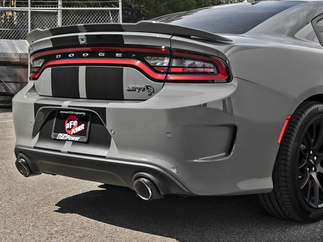 aFe POWER MACH Force-Xp 4-1/2" Carbon Fiber/Stainless Steel Direct-Fit Exhaust Tip Set (2015-2019 Charger 6.4L HEMI & SRT Hellcat)