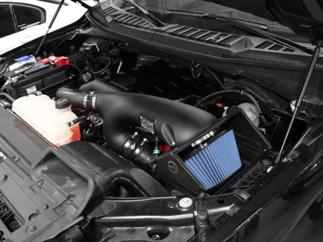 aFe POWER Magnum FORCE Cold Air Intake w/ PRO 5 R, Stage 2 (2015-2016 F-150 2.7L & 3.5L EcoBoost) - Click Image to Close