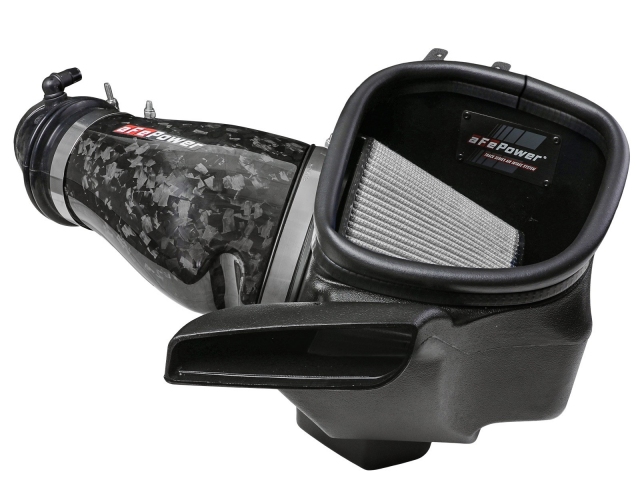 aFe POWER TRACK SERIES Carbon Fiber Cold Air Intake w/ PRO DRY S (2018-2021 Dodge Durango SRT Hellcat & Jeep Grand Cherokee Trackhawk) - Click Image to Close