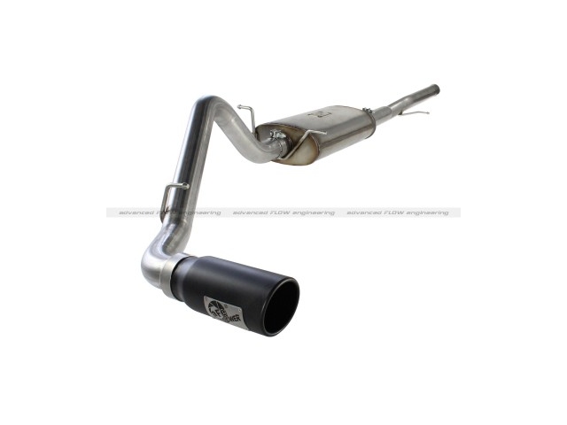 aFe POWER MACH Force XP Cat-Back Exhaust w/ Black Tip, 3" (2014 Silverado & Sierra 1500 5.3L) - Click Image to Close