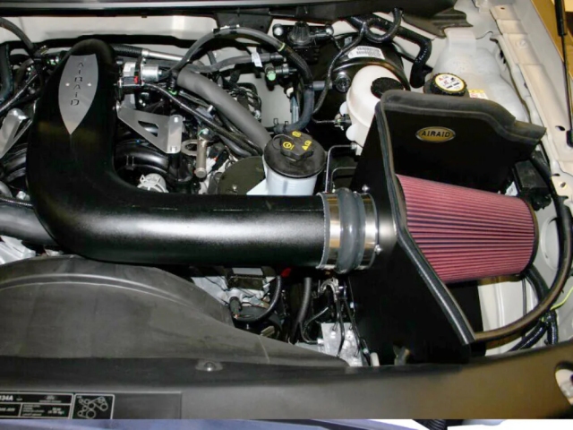 Airaid Cold Air Dam Performance Air Intake System [SYNTHAFLOW], Black (2004-2008 Ford F-150 5.4L MOD) - Click Image to Close