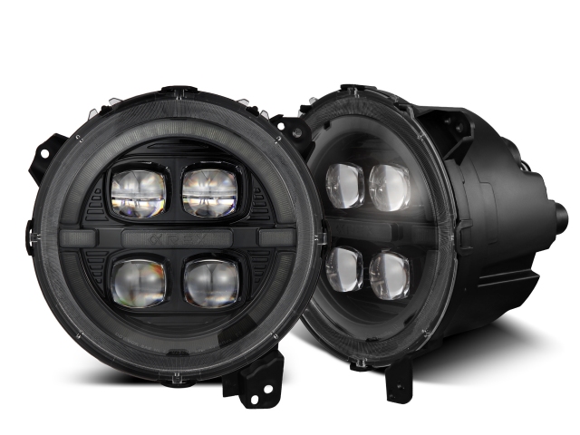 ALPHAREX NOVA-SERIES LED Projector Head Lights, ALPHA Black (2018-2024 Jeep Wrangler JL & JLU & Gladiator JT)