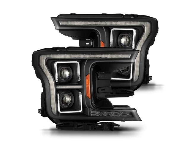 ALPHAREX LUXX-SERIES LED Projector Head Lights, Black (2018-2020 Ford F-150)