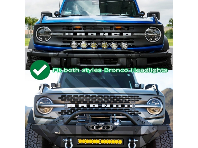 ALPHAREX NOVA-SERIES LED Projector Head Lights, ALPHA Black (2021-2024 Ford Bronco & Raptor)