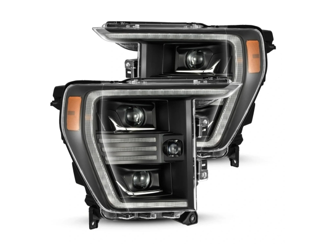 ALPHAREX PRO-SERIES Halogen Projector Headlights, Black (2021-2023 Ford F-150)