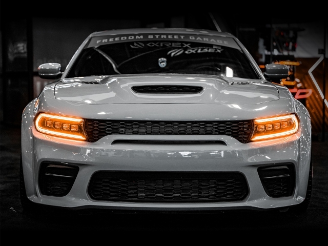 ALPHAREX NOVA-SERIES LED Projector Headlights, Black (2015-2023 Charger Scat Pack, SRT 392 & SRT Hellcat)