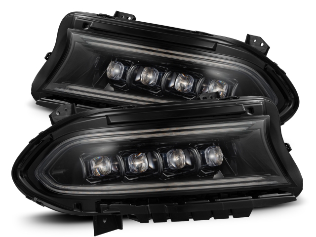 ALPHAREX NOVA-SERIES LED Projector Headlights, ALPHA Black (2015-2023 Charger Scat Pack, SRT 392 & SRT Hellcat)