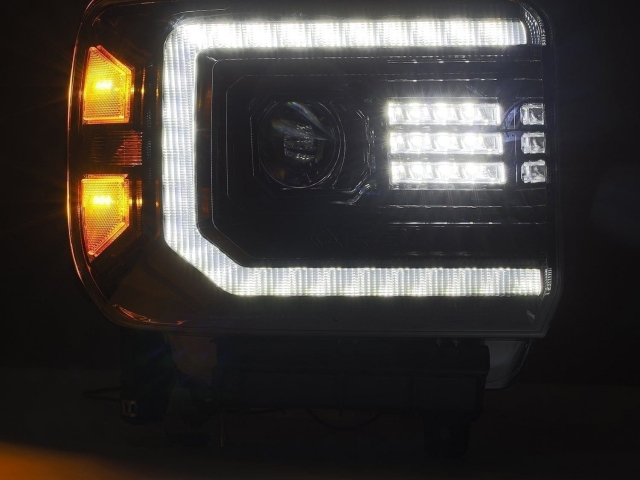 ALPHAREX LUXX-SERIES LED Projector Head Lights, Black (2014-2018 GMC Sierra 1500 & 2015-2018 GMC 2500 HD & 3500 HD)