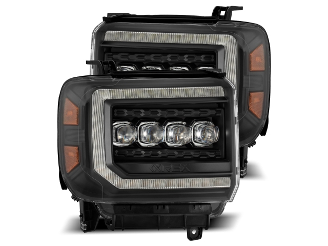 ALPHAREX NOVA-SERIES LED Projector Head Lights, Black (2014-2018 GMC Sierra 1500 & 2015-2018 GMC 2500 HD & 3500 HD)